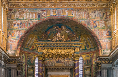 The apse of the Basilica of Santa Maria Maggiore in Rome, Italy.