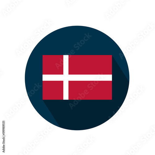 Flag of Denmark on a white background. Vector illustration. Free Download Flag of Denmark on a white background. Vector illustration. - GFXLoad