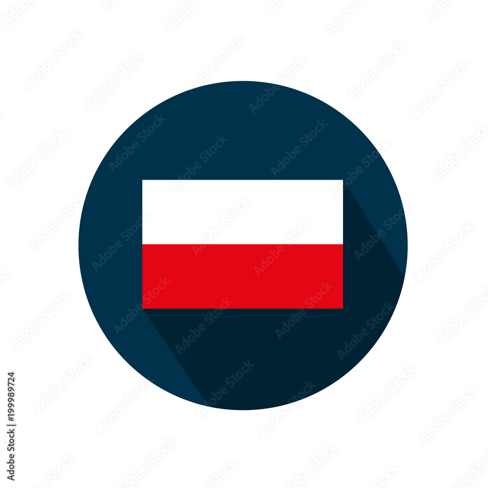 Flag of poland on white background. Vector illustration. Flag of poland on white background. Vector illustration.