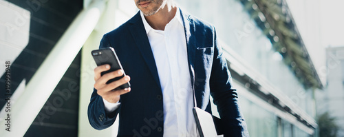 Businessman with smartphone
