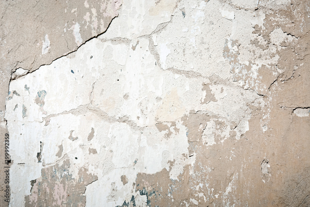Stucco surface background. Grey plaster wall. Grunge scratched concrete panel