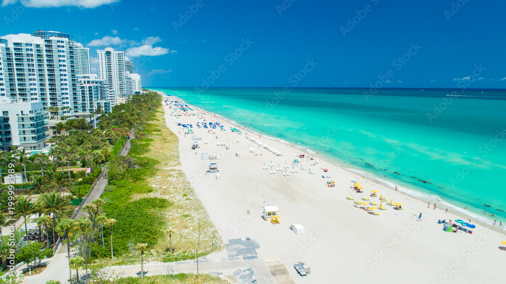 Aerial view of South Beach, Miami Beach, Florida. USA