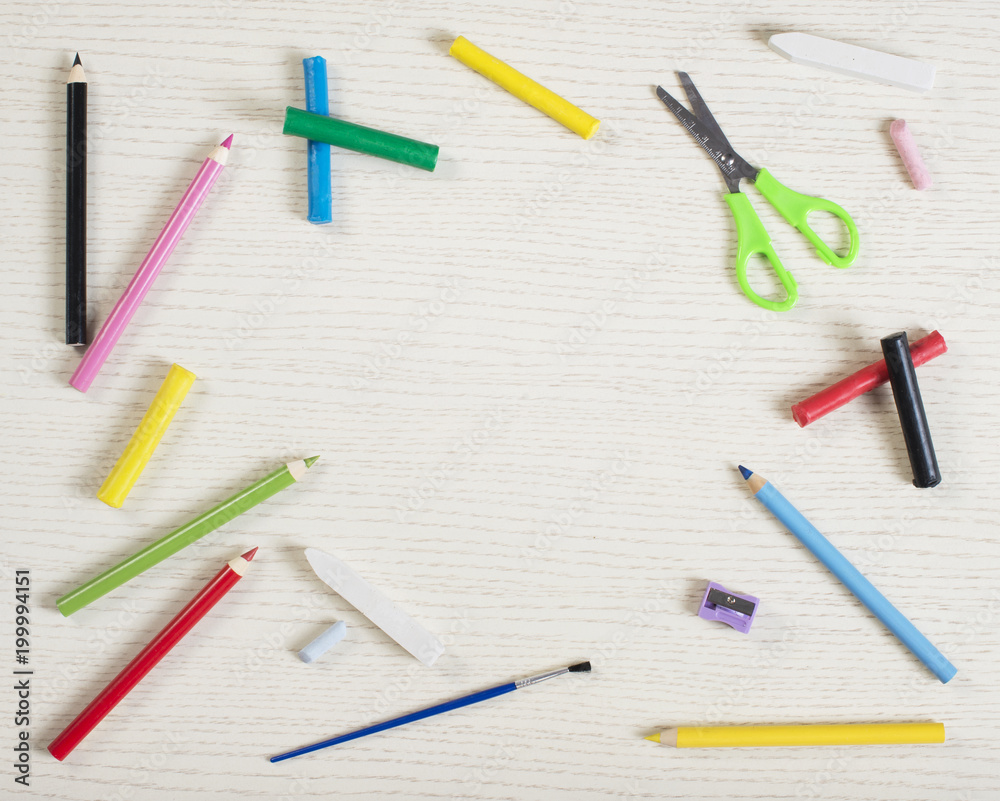 School supplies frame School supplies frame