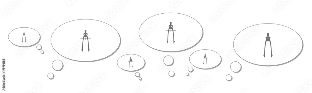 Fotografie Gedankenblasen - Zirkel