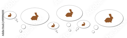 Gedankenblasen - Hase