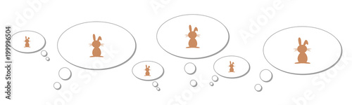 Gedankenblasen - Osterhase