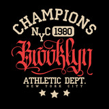 Sport wear typography emblem, t-shirt stamp graphics