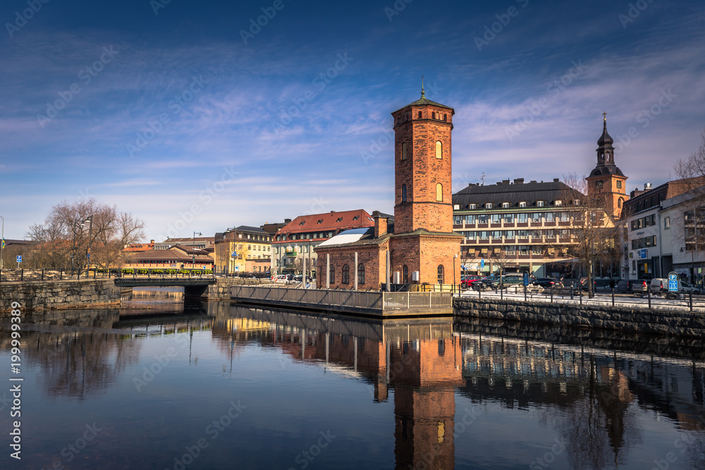 Φωτογραφία Falun - March 30, 2018: Historic center of the town of Falun in Dalarna, Sweden