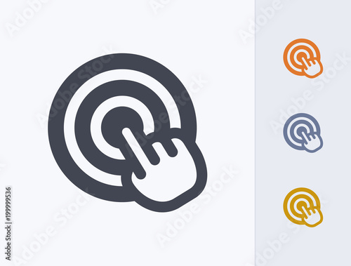 Hand Click - Glyph Icons. A professional, pixel-perfect icon.