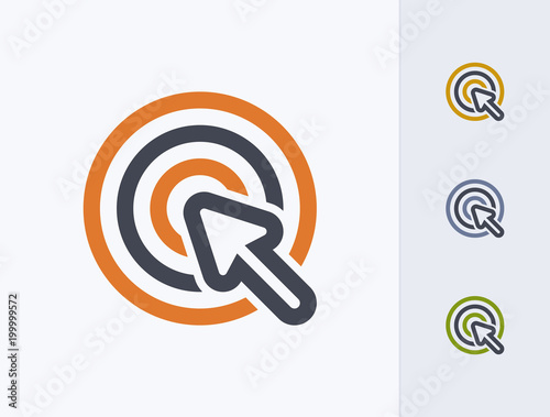 Pointer Click - Outline Duo Icons. A professional, pixel-perfect icon.