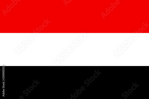 National flag of Yemen country in Western Asia photo