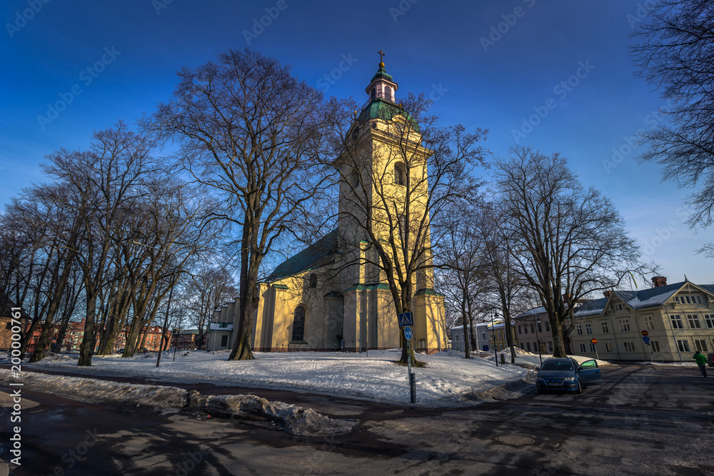 Φωτογραφία Gavle - April 01, 2018: The church of historic center of the town of Gavle, Swed