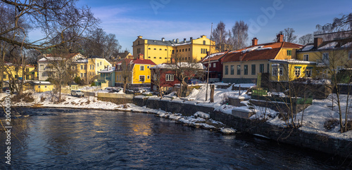 Gavle - April 01, 2018: The historic center of the town of Gavle, Sweden photo