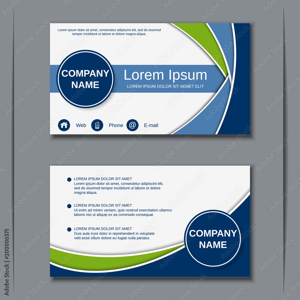 Obraz premium Business visiting card vector design template 
