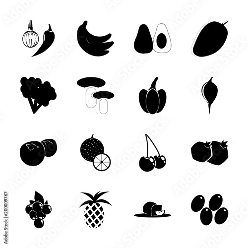 Fruits And Vegetables with vintage, tinder and pine