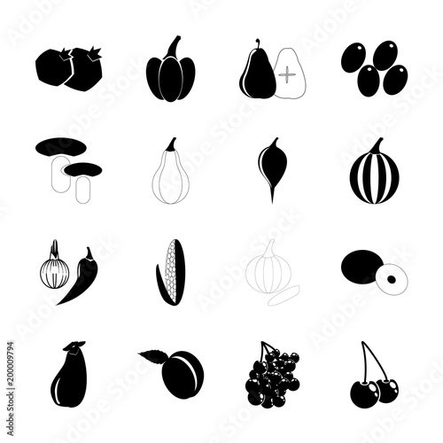 Fruits And Vegetables with peridot, olive oil and pomegranate