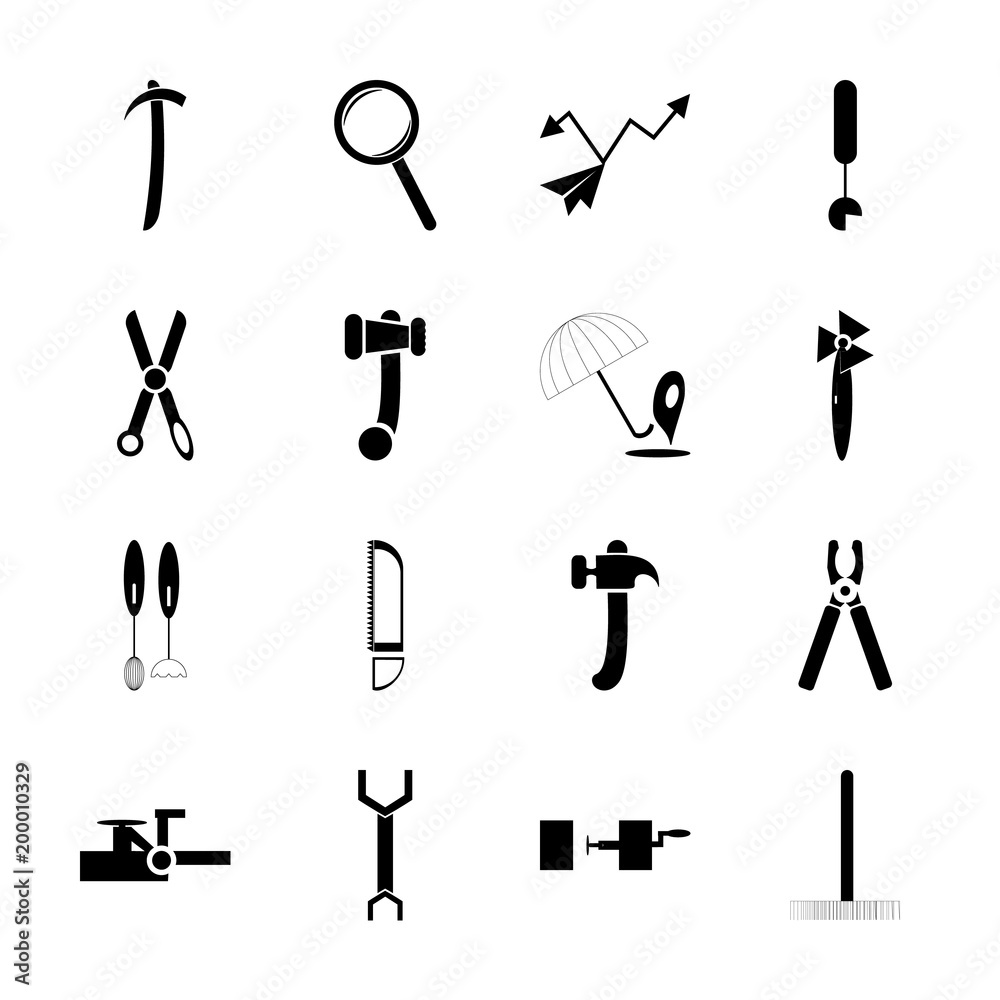 Obraz premium Instruments And Tools with mark, ventilator and bilding