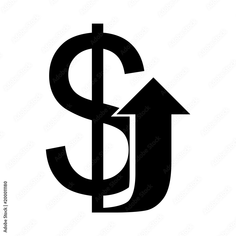 icon Currency with dollar, money, dollar graph chart, chart and business icon Currency with dollar, money, dollar graph chart, chart and business