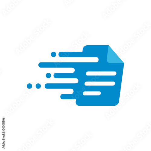 Document Speed Logo Icon Design