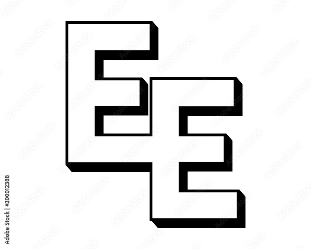 Obraz premium initial letter typography typeset logotype alphabet font image vector icon logo