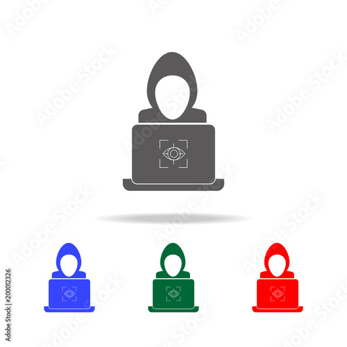 Hacker Icon. Elements of cyber security multi colored icons. Premium quality graphic design icon. Simple icon for websites, web design, mobile app, info graphics