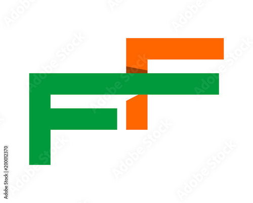 initial letter typography typeset logotype alphabet font image vector icon logo