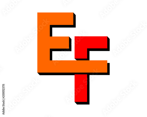 initial letter typography typeset logotype alphabet font image vector icon logo