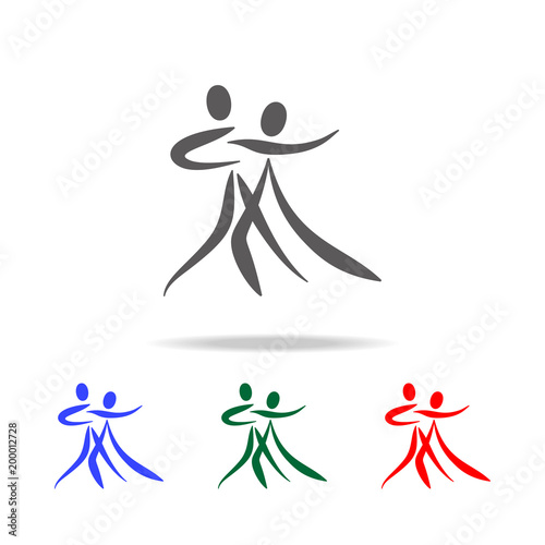 dancing couple icon. Elements of dance multi colored icons. Premium quality graphic design icon. Simple icon for websites, web design, mobile app, info graphics