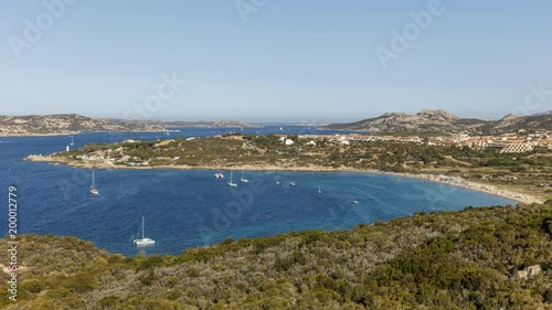 Time lapse video view on Maddalena Island from Capo Sardinia, Sardinia, Italy