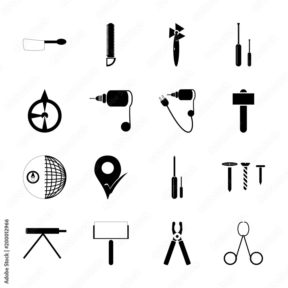 icon Instruments And Tools with roll, vector, vapour, isntrument and look icon Instruments And Tools with roll, vector, vapour, isntrument and look