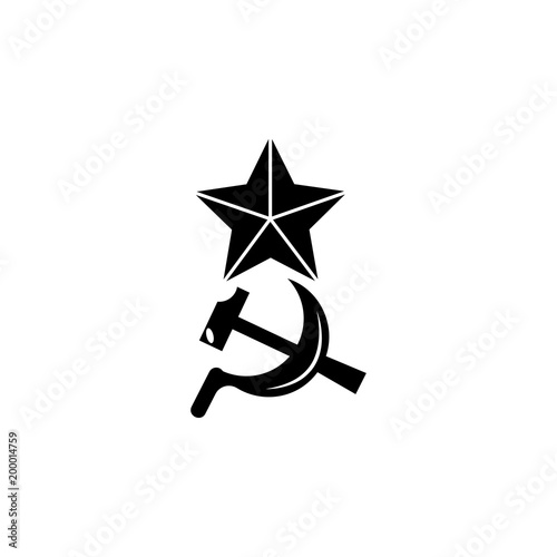 Fotografi sickle, hammer and star icon
