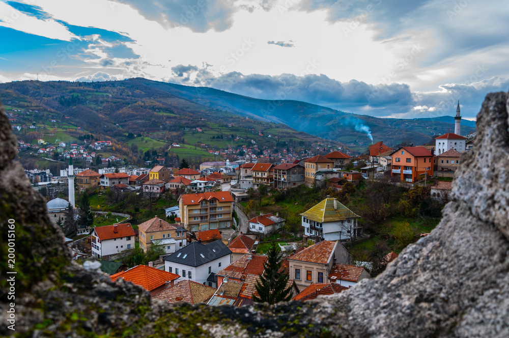 View to the city of Travnik