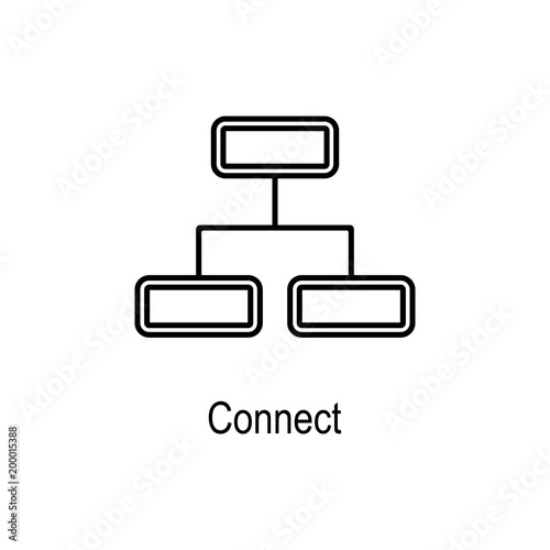 Connection PC icon. Element of computer part for mobile concept and web apps. Thin line icon for website design and development, app development. Premium icon