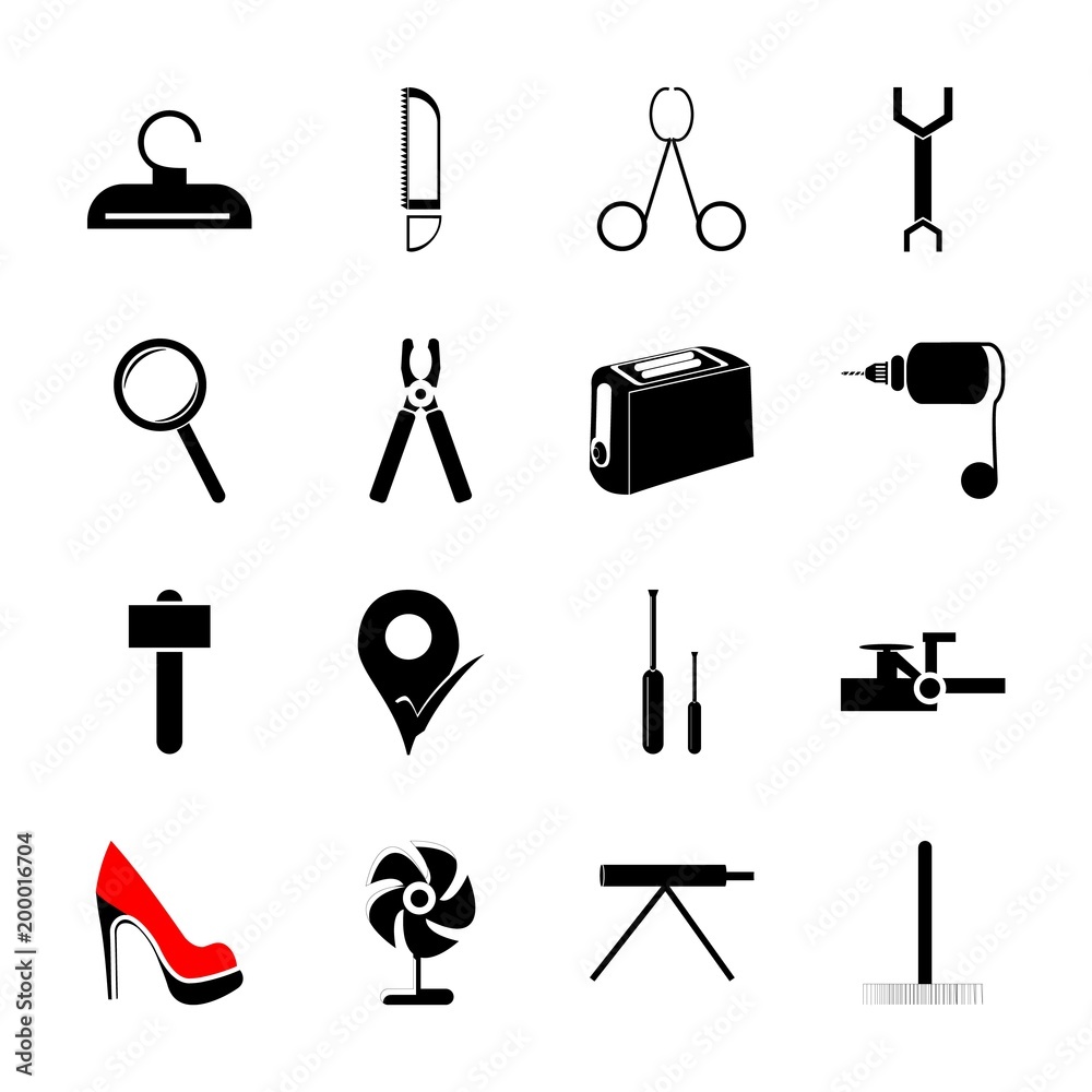 Fototapeta premium Instruments And Tools with astronomy, closet and arrow