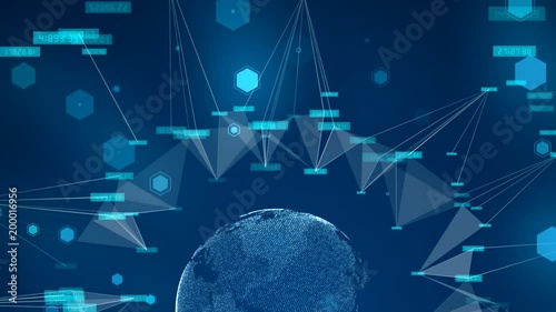 Digital Data Connections Chart Background
