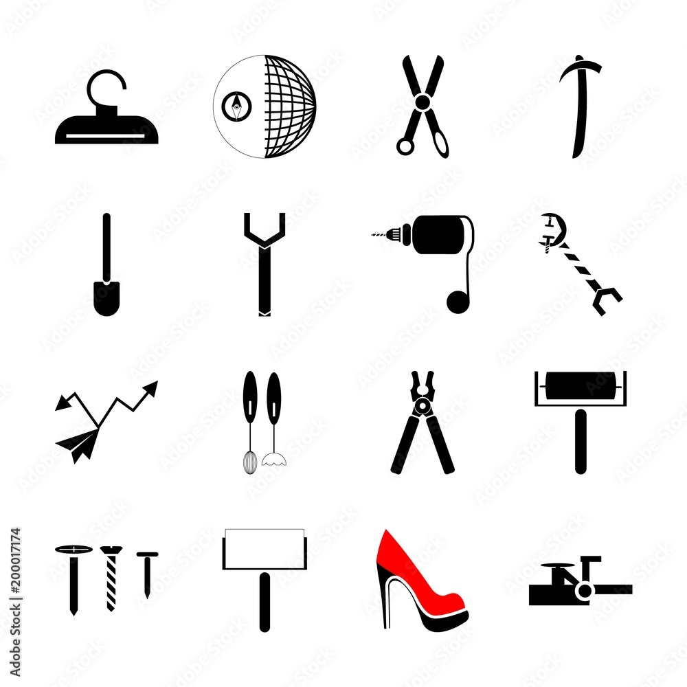 Fototapeta premium Instruments And Tools with setting, coloring and pictocram