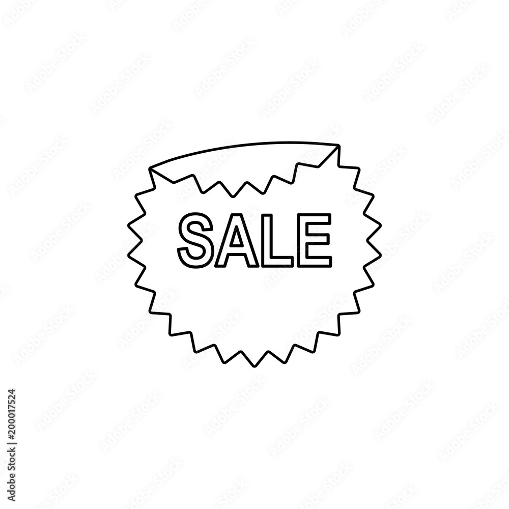 sellout sticker icon. Element of sale signs for mobile concept and web apps. Thin line icon for website design and development, app development. Premium icon sellout sticker icon. Element of sale signs for mobile concept and web apps. Thin line icon for website design and development, app development. Premium icon
