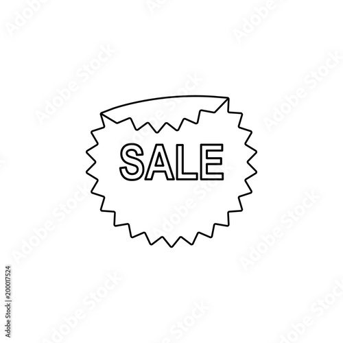 sellout sticker icon. Element of sale signs for mobile concept and web apps. Thin line  icon for website design and development, app development. Premium icon