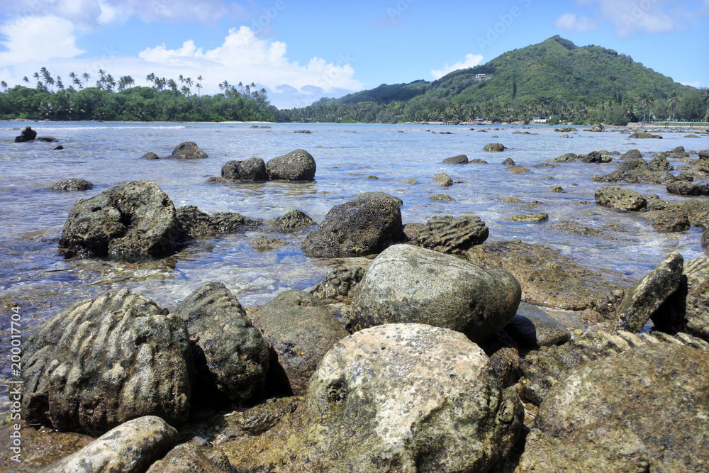 Landscape view of Ngatangila Harbour in Rarotonga Cook Islands Landscape view of Ngatangila Harbour in Rarotonga Cook Islands