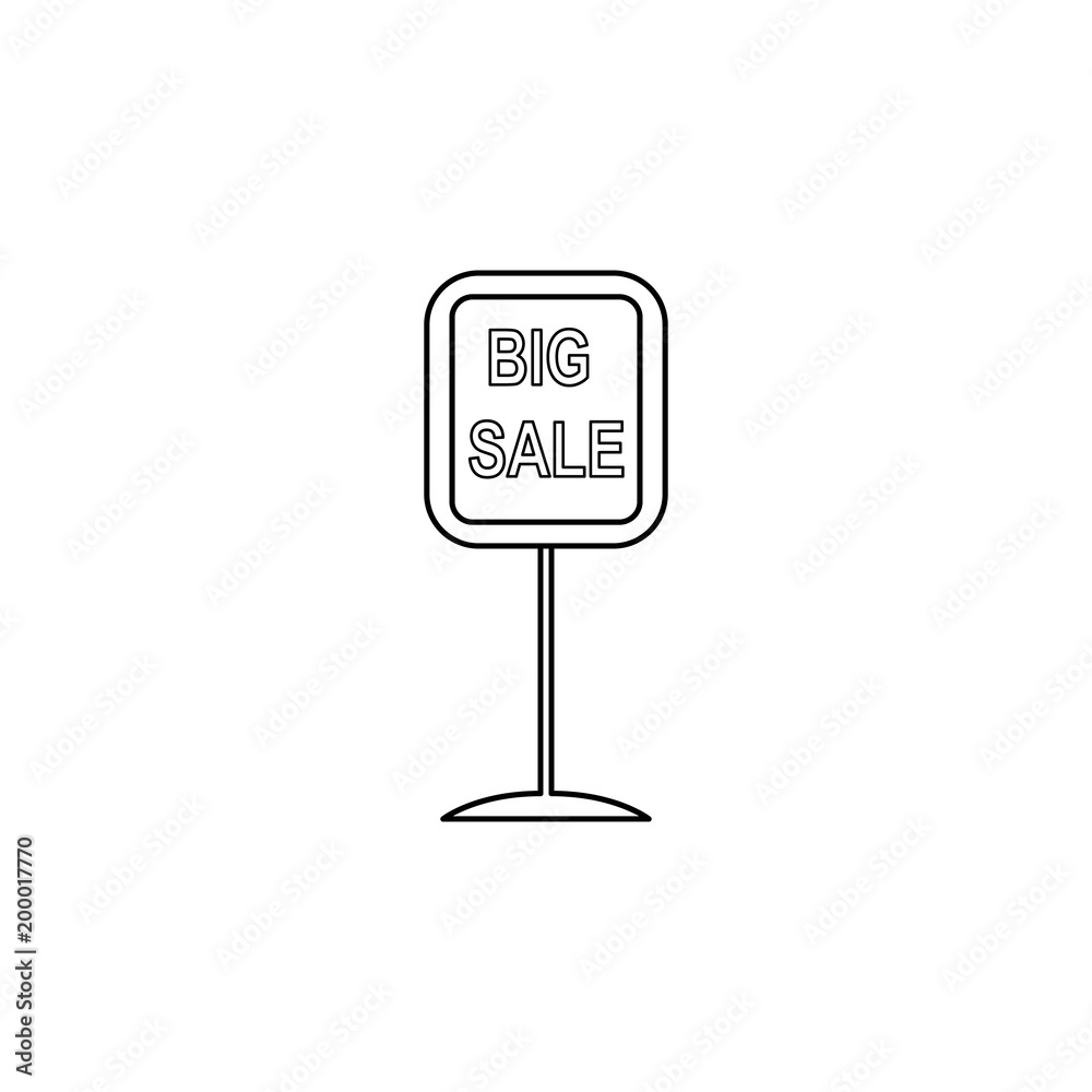 road signage big sale icon. Element of sale signs for mobile concept and web apps. Thin line icon for website design and development, app development. Premium icon road signage big sale icon. Element of sale signs for mobile concept and web apps. Thin line icon for website design and development, app development. Premium icon