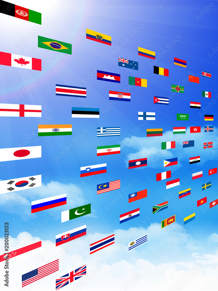 旗 国 運動会 背景 Stock Vector Adobe Stock
