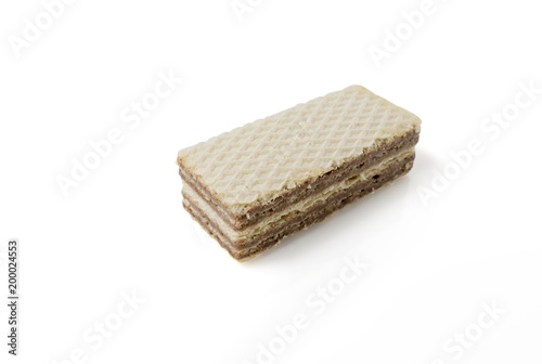 close up of wafers isolated on white background. File contains a clipping path.