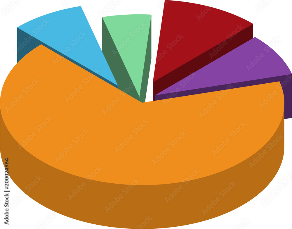Obraz premium Pie Chart 3D Icon