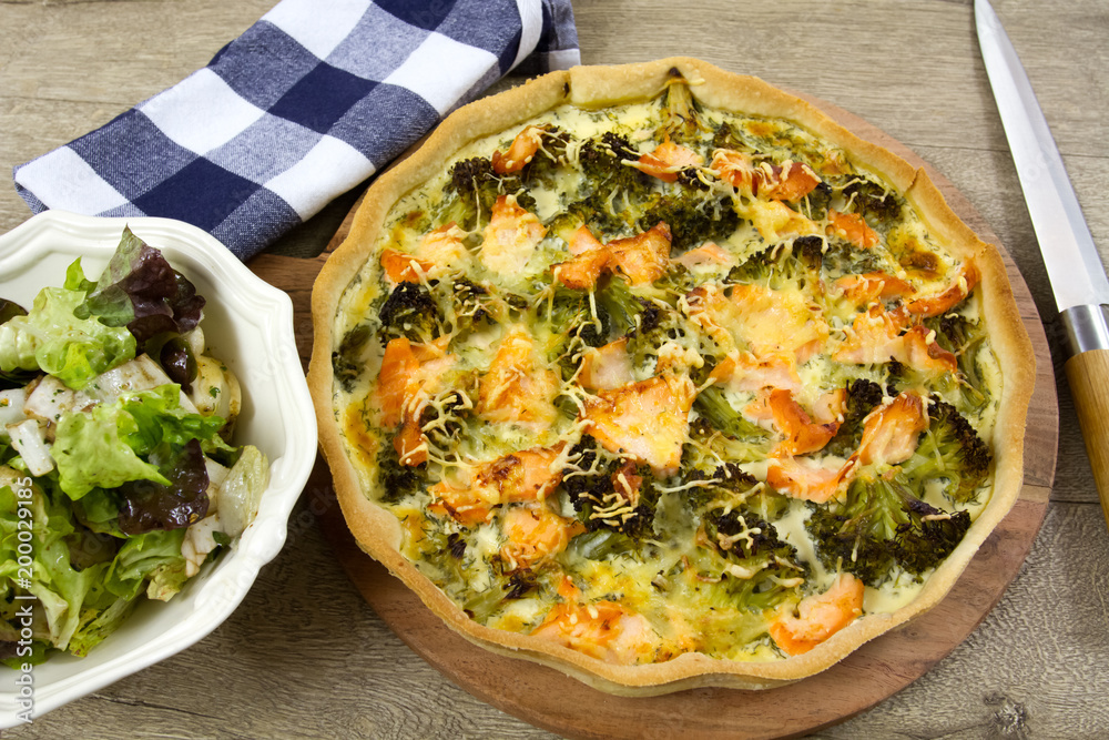 quiche saumon et brocolis quiche saumon et brocolis