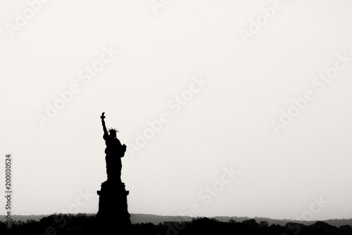 Silhouette of the Statue of Liberty