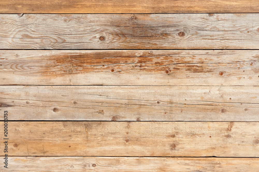 Old faded dull pine plank flat natural wood wall grain texture background photo horizontal