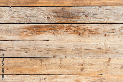 Old faded dull pine plank flat natural wood wall grain texture background photo horizontal