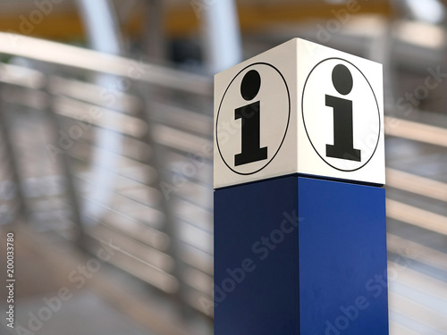 information in airport for tourist  in a modern hall photo