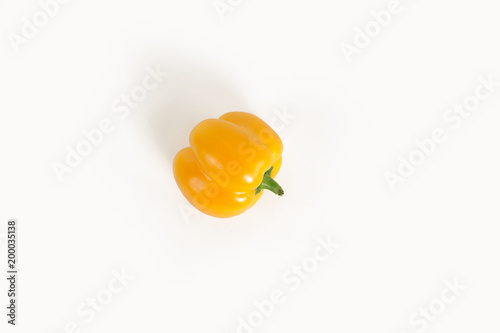 yellow sweet bell pepper .isolated on a white