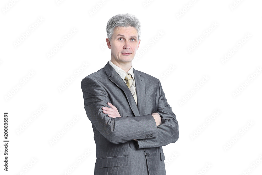in full growth. successful modern businessman .isolated on a white in full growth. successful modern businessman .isolated on a white